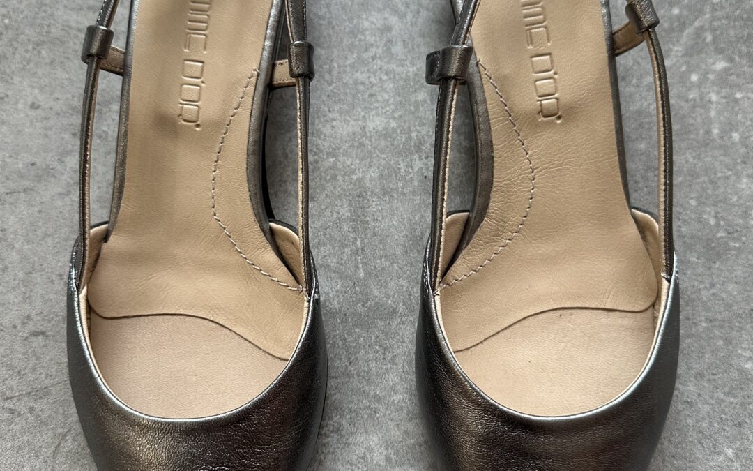 Slingpumps GINGER Silber 37, 37 ½, 38, 38 ½, 39, 39 ½, 40 Leder
